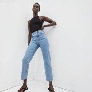 Everlane The Way High Straight Leg Jean Light Indigo